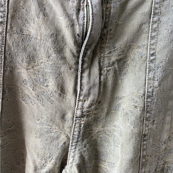 Anthropologie The Wanderer Pants Size 31 Sage Green Jacquard Palm Tree Print - Picture 10 of 14
